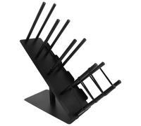 PLAFOPE Support de Rangement Polyvalent pour Tasses à Café et Dosettes en Acier au Carbone Noir Structure Détachable et Design à 4 Compartiments pour Restaurant ou Bureau