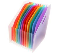 PLAFOPE Trieur Extensible Format Plastique Léger Organiseur de Dossiers Debout Grand Rangement pour Reçus et Documents Pochette Accordéon pour Bureau et Maison
