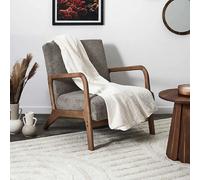HOME DECO FACTORY - TX0240 Plaid en Flanelle - Grosses Côtes - Conçu pour Canapé ou Lit - Facile à Entretenir - Dimensions 120 x 150 cm - Couleur Assortie
