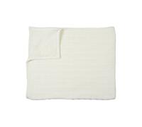 Plaid 120x150cmm Torsadé Crème et Sherpa - ELINA -