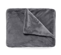 Plaid 130x170 cm WOODLAND fausse fourrure gris Ardoise