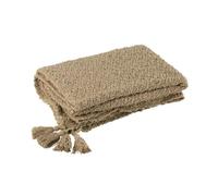Plaid 130x180 cm en tissu coton beige