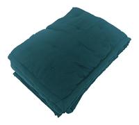 Plaid 150x200 cm CELESTE microfibre points brodés bleu Geai