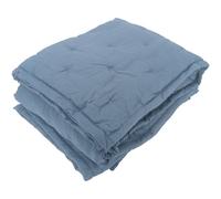 Plaid 150x200 cm CELESTE microfibre points brodés bleu Métal