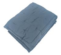 Plaid 150x200 cm CELESTE microfibre points brodés bleu orage