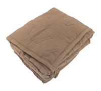 Plaid 150x200 cm CELESTE microfibre points brodés marron sienne