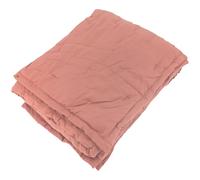 Plaid 150x200 cm CELESTE microfibre points brodés rose pêche