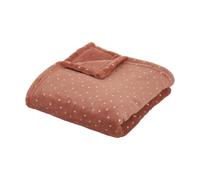 Plaid Oya 75x100cm flanelle terracotta - Atmosphera Créateur d'intérieur