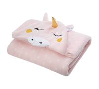 Atmosphera Plaid à capuche Licorne Enfant 100 x 140 cm Rose