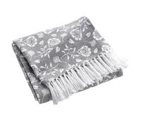Douceur d'Intérieur, Plaid à Franges (125 x 150 cm) Flavie, Coton/Polyester Imprimé