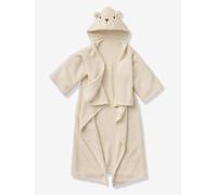 Plaid à manches et capuche Ours écru Ado/Adulte