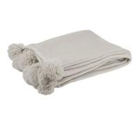 Plaid à Pompons "Blanket" 130x170cm Gris Clair Gris clair G