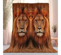 Plaid Animaux Lion Jeté De Fauteuil pour Lit S | Couverture Fluffy Séchage rapide Jeté De Canapé pour Sofa Camping Canape