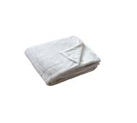 Plaid AZURA imitiation fourrure 2 tons et flanelle - 150 x 125 cm - Blanc