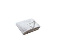 Plaid AZURA imitiation fourrure 2 tons et flanelle - 150 x 125 cm - Blanc