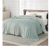 Plaid - Bedsure - Couverture en flanelle unie - Jadéite - 240x220cm