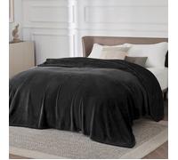 Plaid - Bedsure - Couverture en flanelle unie - Noir - 150x200cm