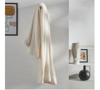 Plaid bouclette RETRO MOOD - TODAY - Ecru 125x150 cm