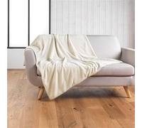 Plaid 125 x 150 cm - Bouclette Unie - Wooly Naturel