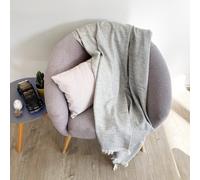 Plaid cachemire et laine diamant gris