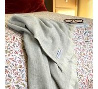 Plaid cachemire et laine gris argent