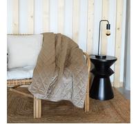 Plaid Canapé en velours matelassé Naturel 125x160 cm