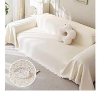 Plaid Canape Grande Taille Crème, Impermeable Chat Anti Griffe Couverture Canape Universelle Places