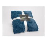 Amadeus – Plaid Chevron Bleu nuit 130 x 170 cm – Polyester – Unique
