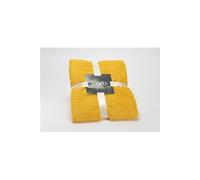 Plaid chevron 130x170 moutarde - - Jaune - Polyester