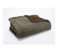 Plaid Chevron kaki 130 cm x 170 cm