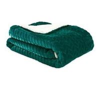 Plaid Chevron-sherpa, vert l.130 x L.170 cm Vert G