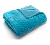 Plaid Chevron turquoise 130x170 cm