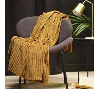 Plaid cotelé uni ESSENTIAL - TODAY - Bronze 150x200 cm