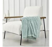 Plaid cotelé uni ESSENTIAL - TODAY - Vert 150x200 cm