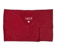 Plaid Coussin 2-en-1 "amour" en Sherpa Coloris rouge - - ALTOBUY Rouge
