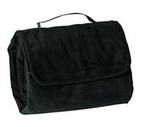 Plaid couverture polaire pique-nique 130 x 150 - JN953 - noir - taille:unique Noir G