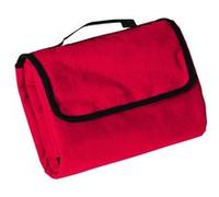 Plaid couverture polaire pique-nique 130 x 150 - JN953 - rouge - taille:unique Rouge G