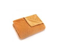 Plaid damier 130x170 curry - Amadeus - Jaune - Polyester Jaune G
