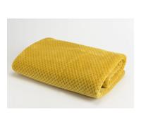Plaid damier 170x240 moutarde