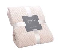 Amadeus – Plaid Damier 130 x 170 cm, polyester – Crème