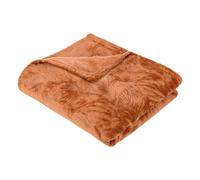 Plaid flanelle Roy terracotta 125x150cm - Atmosphera Créateur d'intérieur