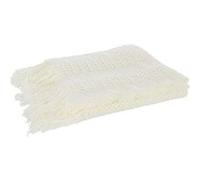 Plaid Déco Tricot Abby 143x195cm Blanc