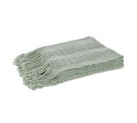 Plaid Déco Tricot Abby 143x195cm Vert Clair
