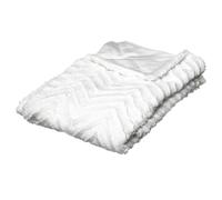 Plaid design imitiation fourrure Jeanne - L. 130 x l. 160 cm - Blanc