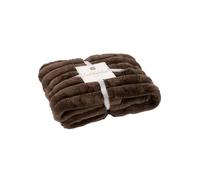 Plaid Design Uni "Corduroy" 130x180cm Chocolat