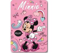Plaid - DISNEY - MINNIE - 140x200 cm - 100% polyester - Lavable à 40° - Doux et chaud
