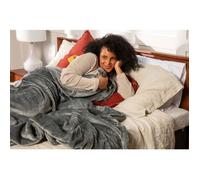 Plaid douceur flanelle - - Gris glacier Couleur : Gris glacier Taille : 220x240 cm