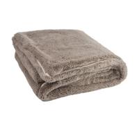Plaid doudou épais gris souris 130 x 180 cm Gris