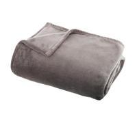 Plaid Doux Uni ""Flanel"" 125x150cm Gris