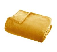 Plaid Doux Uni "Flanel" 130x180cm Ocre